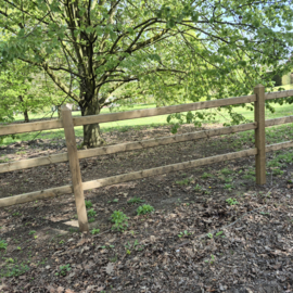 Poteau en T en bois carré – 100 × 100 mm × 2,00 m – pour 2 traverses