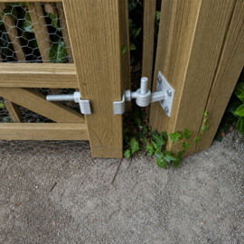 Portail de prairie double en bois imprégné – 400 × 120 cm – complet