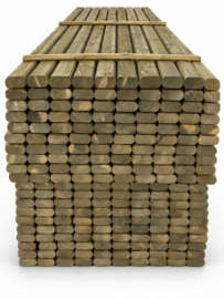 Poteau en T en bois carré – 100 × 100 mm × 2,00 m – pour 2 traverses