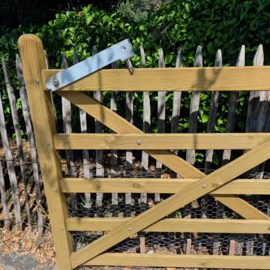 Portail de prairie double en bois imprégné – 400 × 120 cm – complet