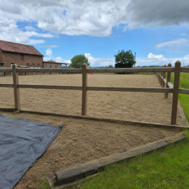 Traverse en bois 3,00 m × 34 × 120 mm – pour clôture chevaux à 2 traverses