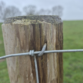 Compleet schapendraadpakket 100 meter met acaciapalen Ø 10–12 cm - hoogte 1m