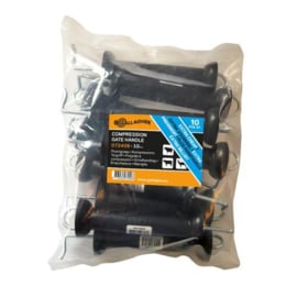 Poortgreep (zwart, met N-haak) 10 stuks - extra voordelig PromoPack!