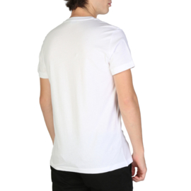 Weiße Versace T-Shirt mit Samt Logo
