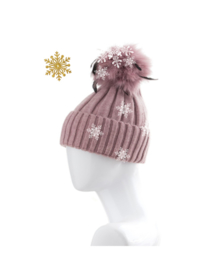 Icepink Hat with Feathers