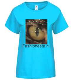 T-shirt Cats-eye Bleu
