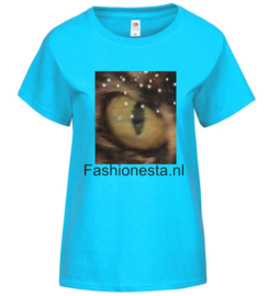 Cats-eye Tshirt Blau