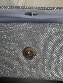 Kerst Clutch Zilver Glitter