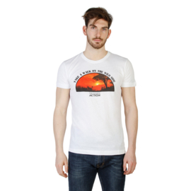 Weiße Trussardi T-Shirt "Sunset"