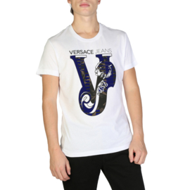Witte Versace T-Shirt met Velvet Logo