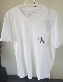 Weiße Calvin Klein T-shirt mit Logo