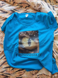 Tshirt Cats-eye Blauw