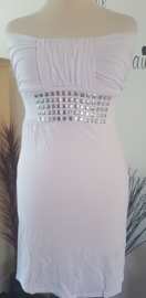 Kleid ´Studs` (weiß & Schwarz)