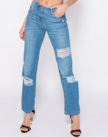 Blaue Jeans "Gebrauchter Look"