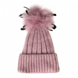 Icepink Hat with Feathers