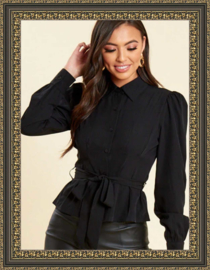 Zwarte blouse "Victorian"