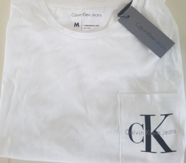 Witte Calvin Klein T-Shirt met Logo