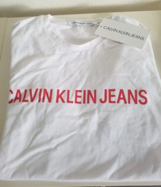 Witte Calvin Klein T-Shirt metTekst