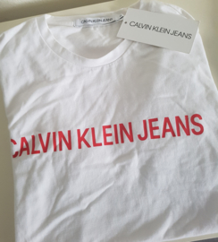 Witte Calvin Klein T-Shirt metTekst