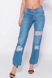 Blaue Jeans "Gebrauchter Look"