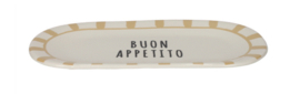 Serveerbordje Buon Appetito ( Taupe)