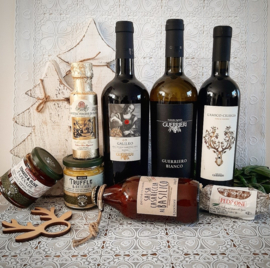 Italiaans wijnpakket en delicatessen Guerrieri
