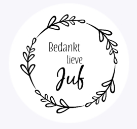 Bedankt lieve Juf (5stuks)