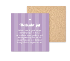 Bedankt juf