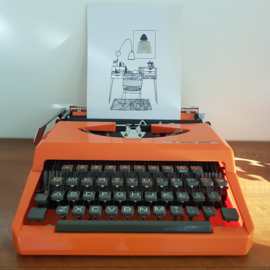 Vintage typemachine Seville 3000 – Oranje
