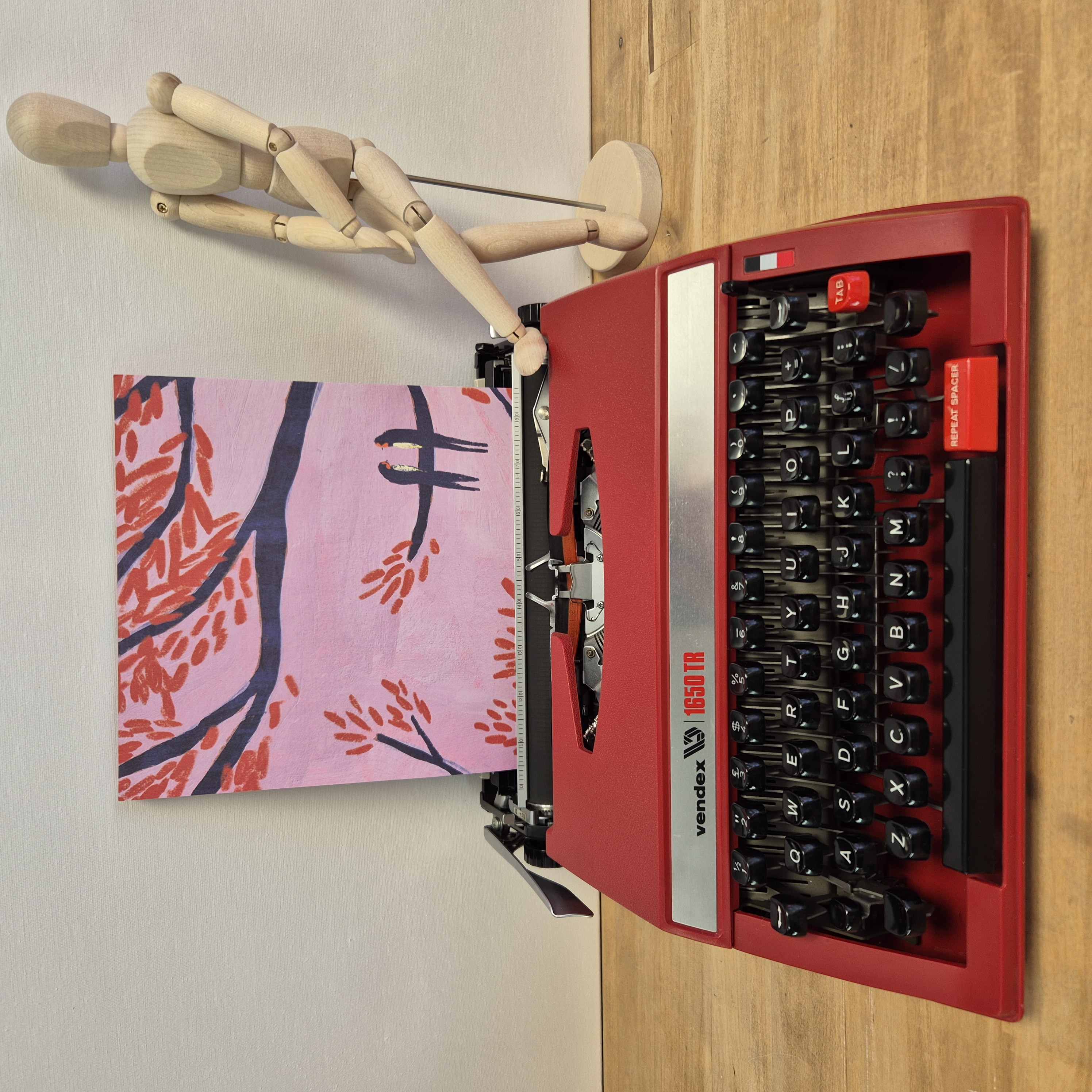 Vintage typemachine Vendex 1650 TR - Rood