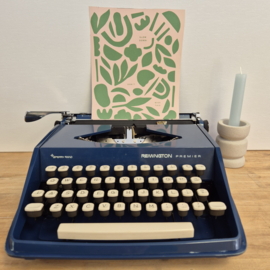 Vintage typemachine Sperry Rand Remington Premier – Blauw