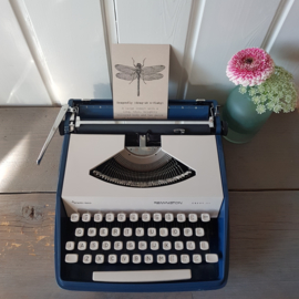 Vintage typemachine - Remington Envoy III Sperry Rand - Blauw