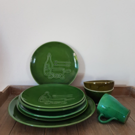 Groene mix & match servies set