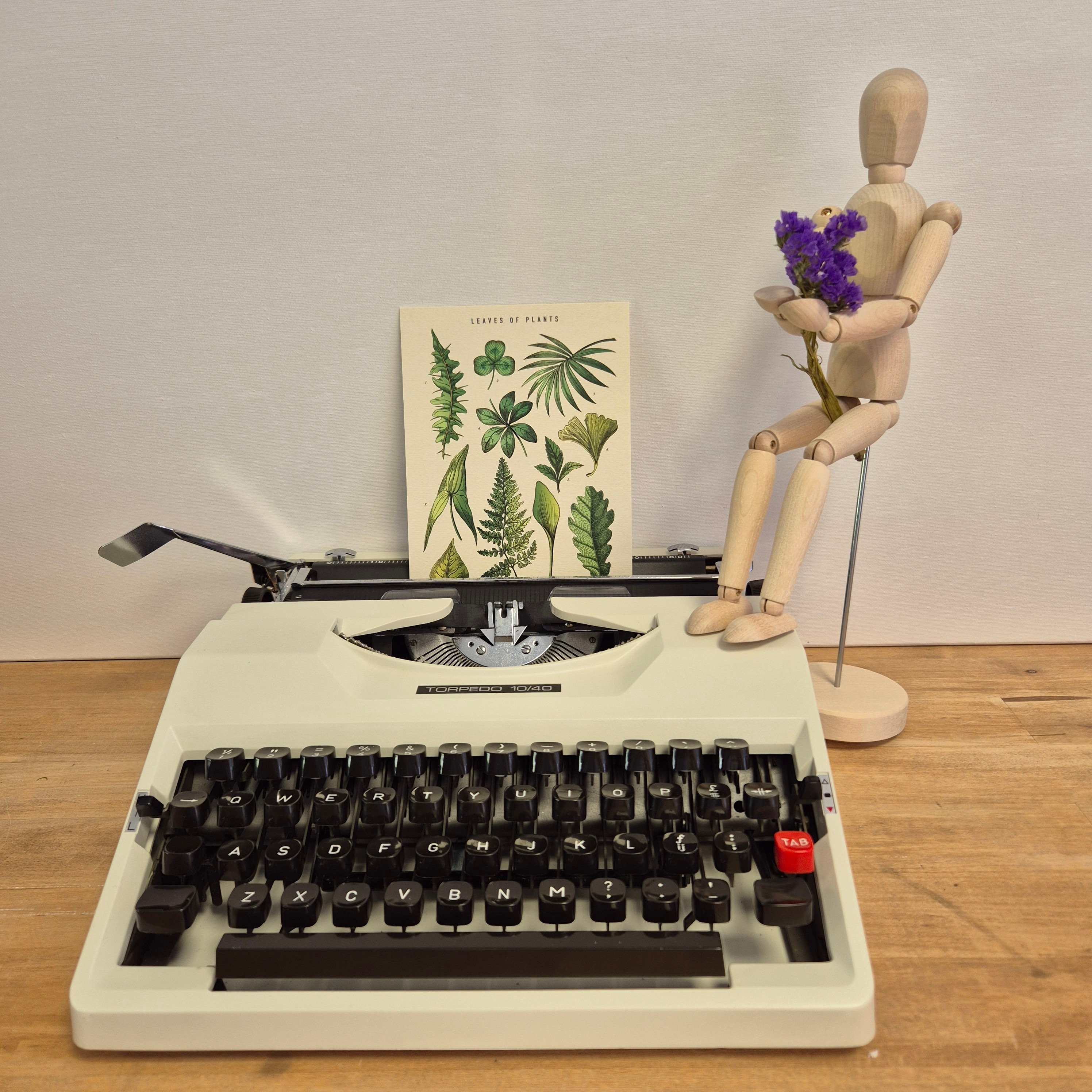 Vintage typemachine Torpedo 10/40 - Wit