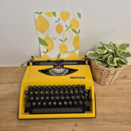 Vintage typemachine Adler Tippa – Geel