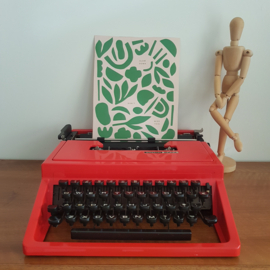 Vintage typemachine Olivetti Dora - Rood