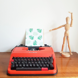 Vintage typemachine Antares 137 - Oranje