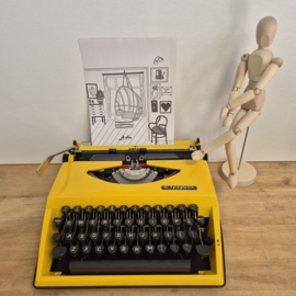 Vintage typemachine Adler Tippa – Geel