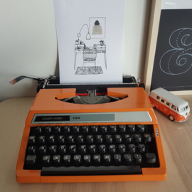 Vintage typemachine Silver Reed 100 - Oranje