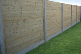 Betonplaat 200 x 40 cm voor houten tuinschermen en tand-en-groefplanken