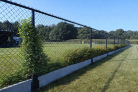 Harmonicagaas met bovenbuis 50 m - betonvoet en betonplaat 30 cm zwart