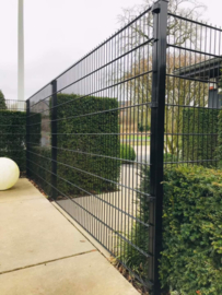 "Zwarte Paneelklem voor 2D/3D Panelen | Stevige Bevestiging van Staalmat & Draadpanelen"