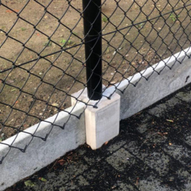 Harmonicagaas met bovenbuis 50 m - betonvoet en betonplaat 30 cm zwart