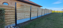 "Massief Houten Scherm 180 x 180 cm – Inox Geschroefd"