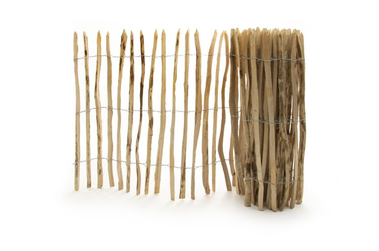 hazelaar op rol hoogte 120 cm x 5 m latjes 3-5 cm