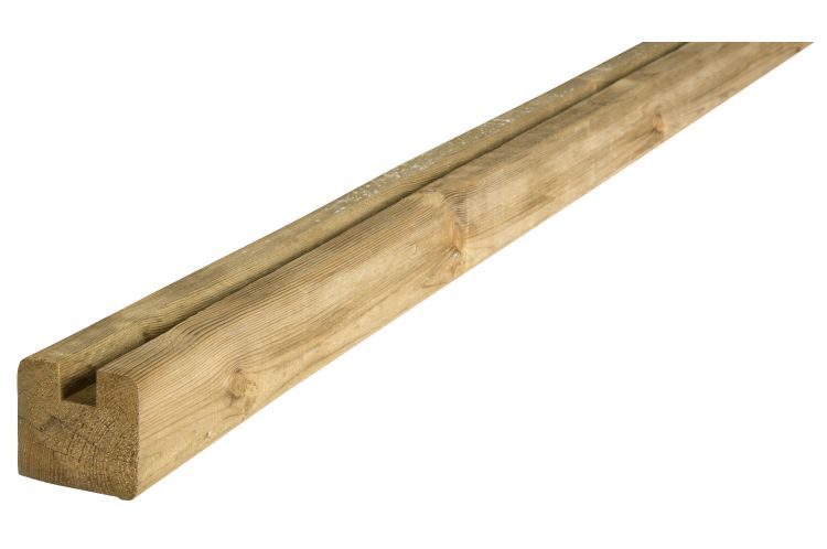 Houten gleufpaal 35mm Eind
