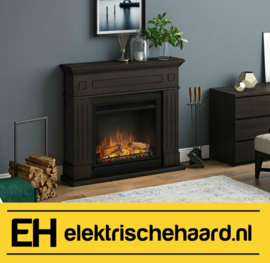 Tagu Larsen wenge - Elektrische haard met schouw