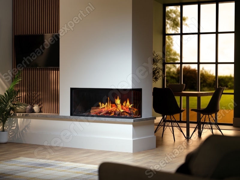 iX10 Trimline Solus - Elektrische hologram hoek haard 100cm