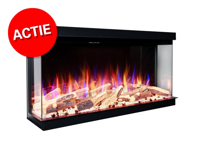 Driezijdige inbouwhaard 100cm - Aflamo Superb 40
