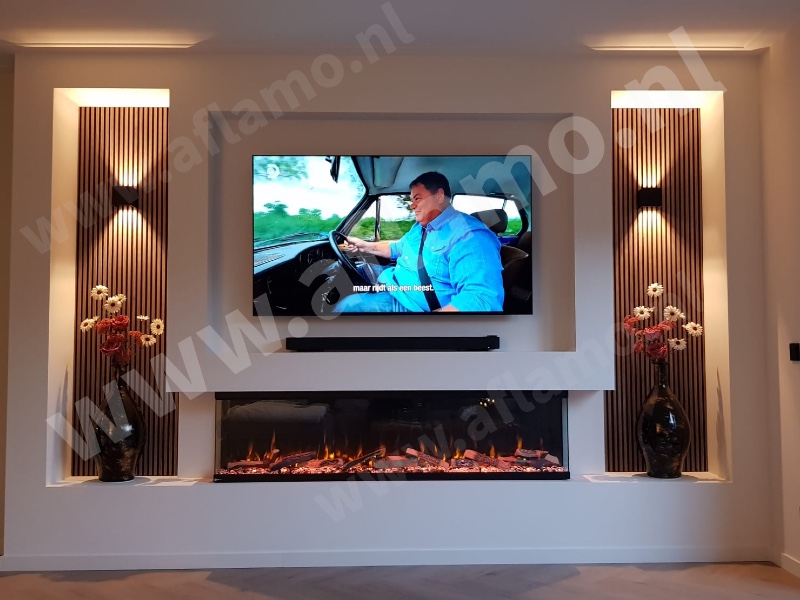 Unique 180 Smart NH - Elektrische driezijdige haard (zonder kachel)